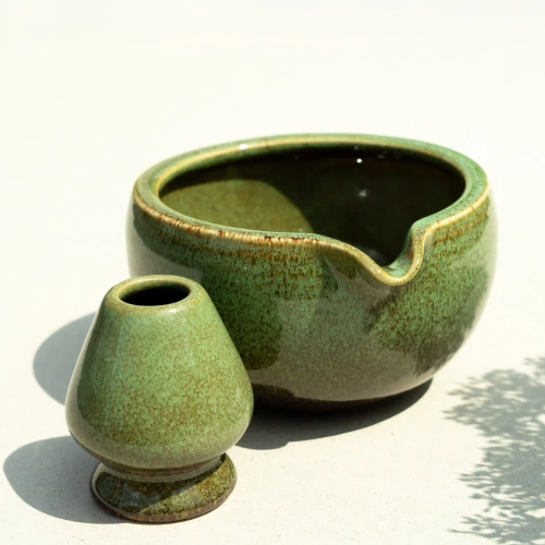 Matchawan i Naoshi w kolorze glazurowanej zieleni