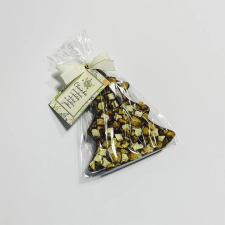 Choinka piernikowa z czekolady mlecznej ze śliwkami i jabłkiem Cortez