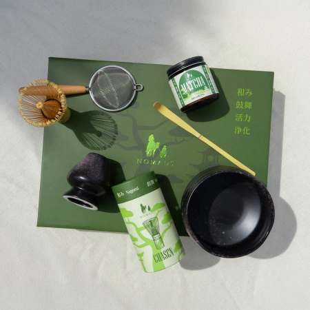 Zestaw do matchy - Chanoyu Set - Matcha Ceremonialna 30g (czarno-fioletowy)