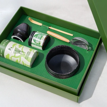 Zestaw do matchy - Chanoyu Set - Matcha Ceremonialna 30g (czarno-fioletowy)