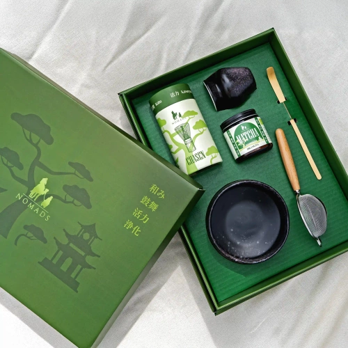 Zestaw do matchy - Chanoyu Set - Matcha Ceremonialna 30g (czarno-fioletowy)