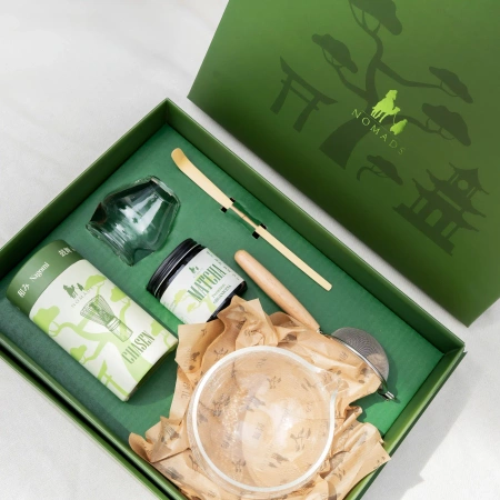 Zestaw do matchy - Chanoyu Set - Matcha Premium 30g (szklane akcesoria)