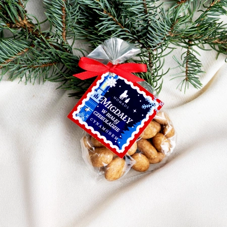 Migdały Świąteczne w białej czekoladzie z cynamonem Nomads