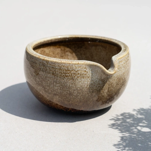 Matchawan czarka do matchy Nomads - glazurowana biało-brązowa