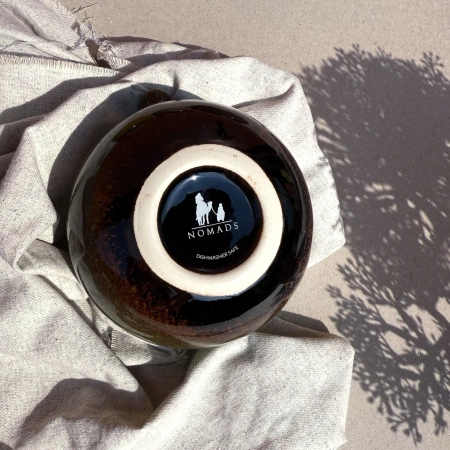 Matchawan czarka do matchy Nomads - glazurowana biało-brązowa