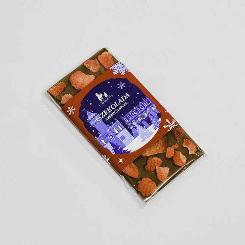 Czekolada Świąteczna mleczna z truskawkami Nomads