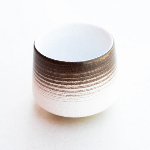 Czarka do ceremonii matchy - biały i brązowy - 200 ml