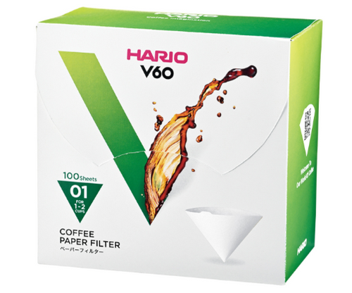 Hario filtry papierowe do dripa V60-01 - 100 Sztuk