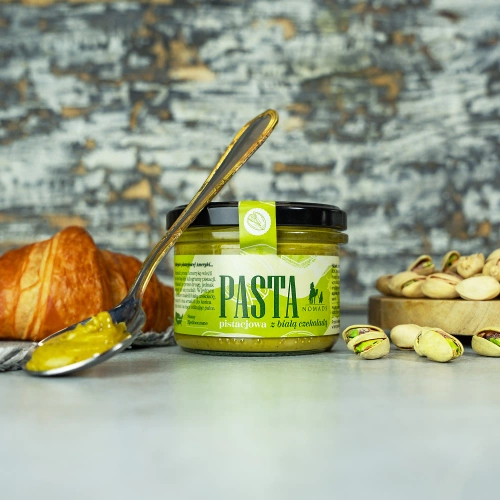 Pasta pistacjowa z białą czekoladą Nomads 180 g
