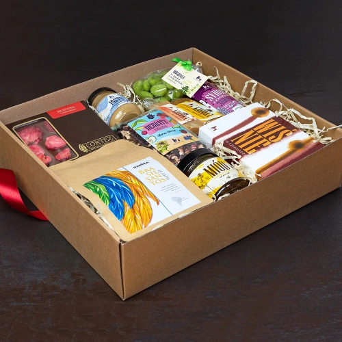 Zestaw prezentowy kawa, herbata, słodycze mega