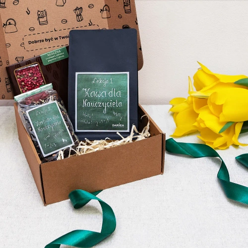Zestaw prezentowy dla nauczyciela z czekoladą duży