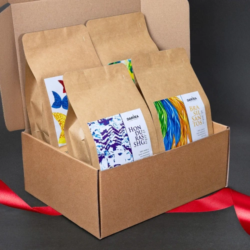 Zestaw prezentowy duży - 4x 250g kawa ziarnista